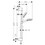 Immagine di Hansgrohe CROMETTA set doccia Vario Green 6 l/min, con asta doccia 65 cm, finitura cromo e bianco 26555400