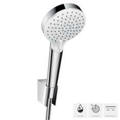 Immagine di Hansgrohe CROMETTA set supporto doccia Vario EcoSmart 9 l/min con flessibile doccia 125 cm finitura bianco/cromo 26693400