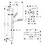 Immagine di Hansgrohe CROMETTA sistema doccia esterno Vario, con termostatico Ecostat 1001 CL e asta doccia 67 cm, finitura cromo e bianco 27812400