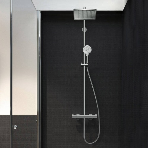 Immagine di Hansgrohe CROMETTA E showerpipe 240 1 jet con termostatico, finitura cromo 27271000