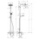Immagine di Hansgrohe CROMETTA S showerpipe 240 1 jet con termostatico vasca, finitura cromo 27320000