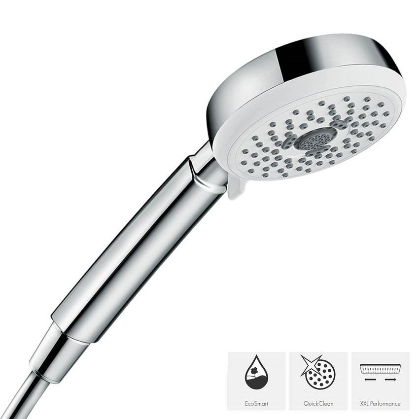 Immagine di Hansgrohe CROMETTA 100 doccetta Multi EcoSmart 9 l/min finitura bianco/cromo 26826400