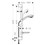 Immagine di Hansgrohe CROMETTA 85 set doccia Vario, con asta doccia 67 cm e portasapone, finitura cromo 27764000