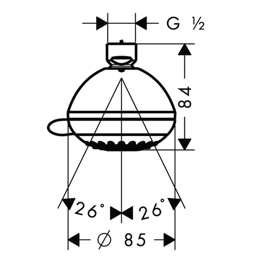 Immagine di Hansgrohe CROMETTA 85 soffione doccia Multi, finitura cromo 28425000