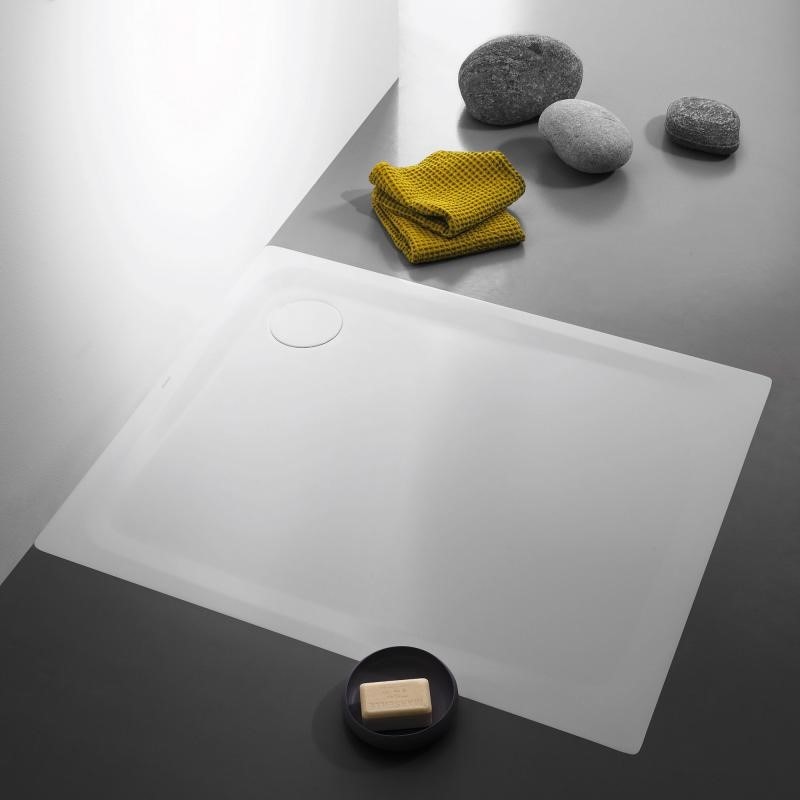 Immagine di Kaldewei SUPERPLAN PLUS piatto doccia quadrato 100 cm, in acciaio smaltato, colore bianco alpino 470400010001