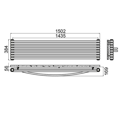 Immagine di Irsap TESI CRUISE radiatore 8 elementi, 38,4x150,2x14,5cm CR215000801IR02N02