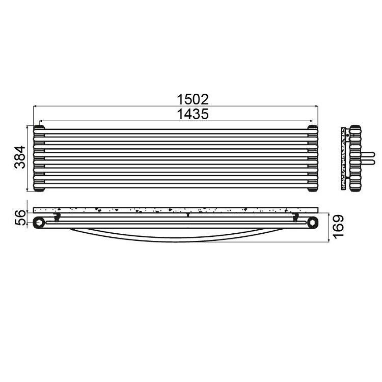Immagine di Irsap TESI CRUISE radiatore 8 elementi, 38,4x150,2x14,5cm CR215000801IR02N02