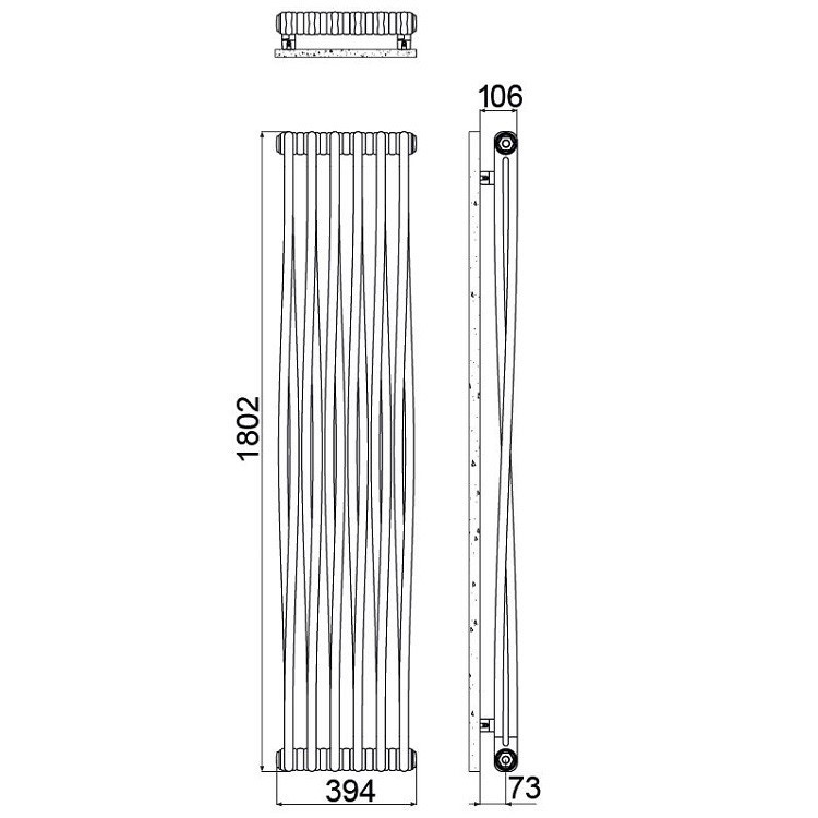 Immagine di Irsap TESI MEMORY radiatore 6 elementi, H.180,2 L.39,4 P.6,5 cm, colore bianco RM218000601IR02N01
