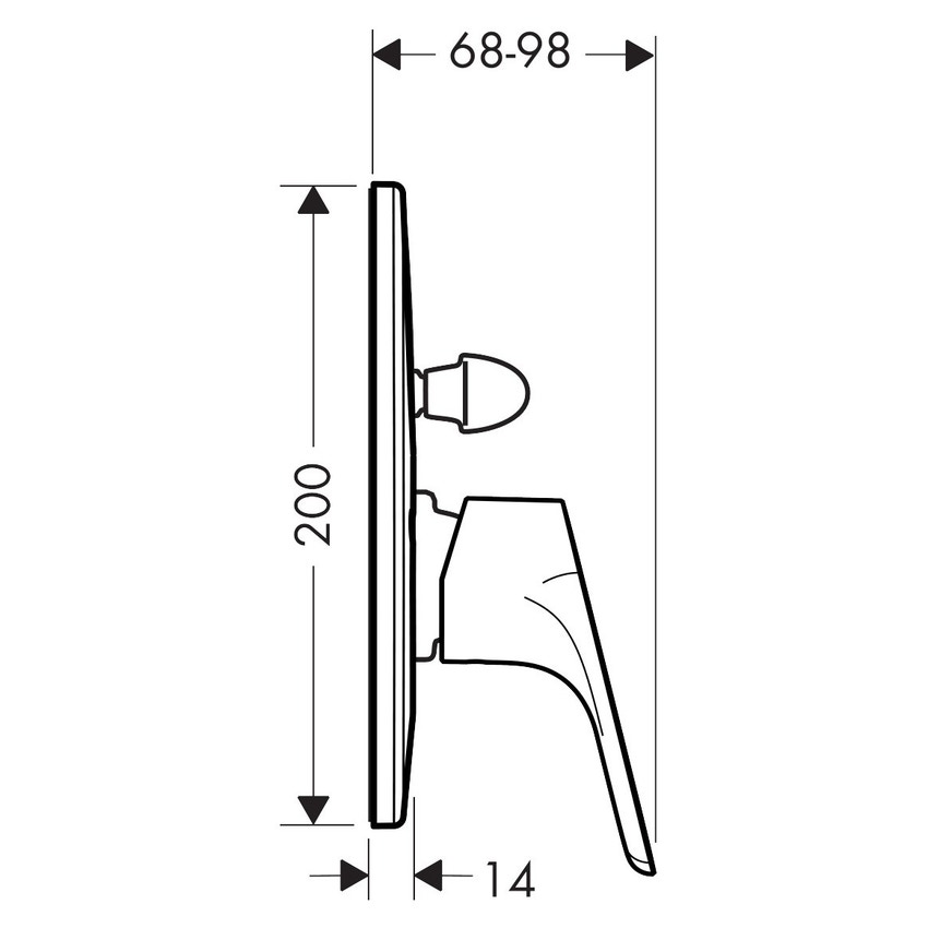 Immagine di Hansgrohe FOCUS miscelatore monocomando vasca, ad incasso, finitura cromo 31947000