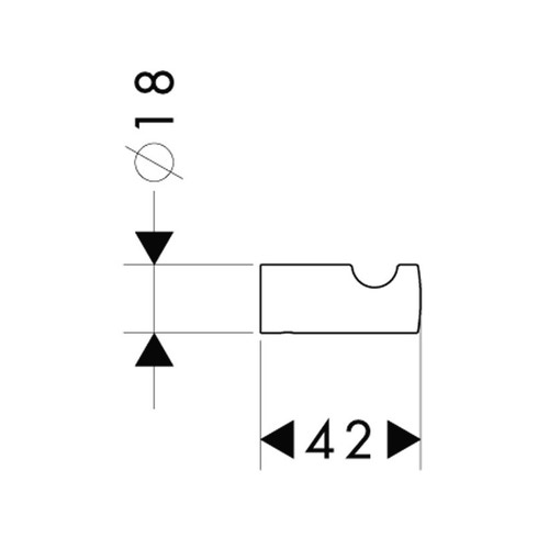 Immagine di Hansgrohe LOGIS gancio, finitura cromo 40511000