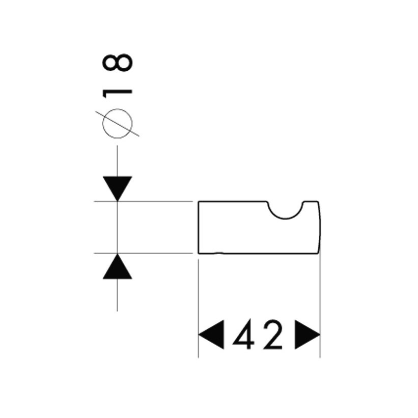 Immagine di Hansgrohe LOGIS gancio, finitura cromo 40511000