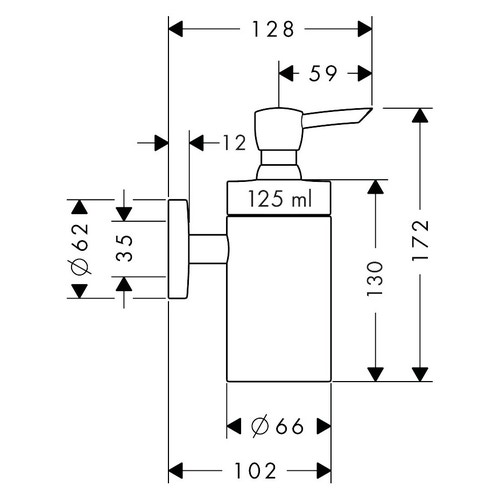 Immagine di Hansgrohe LOGIS distributore sapone liquido, finitura cromo 40514000