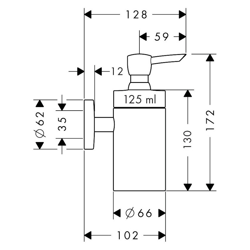 Immagine di Hansgrohe LOGIS distributore sapone liquido, finitura cromo 40514000