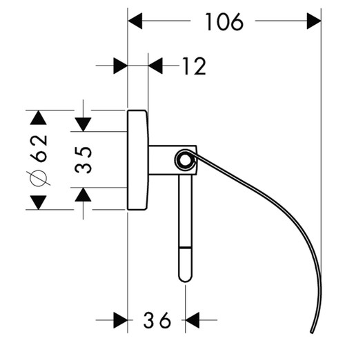 Immagine di Hansgrohe LOGIS porta rotolo con copertura, finitura cromo 40523000