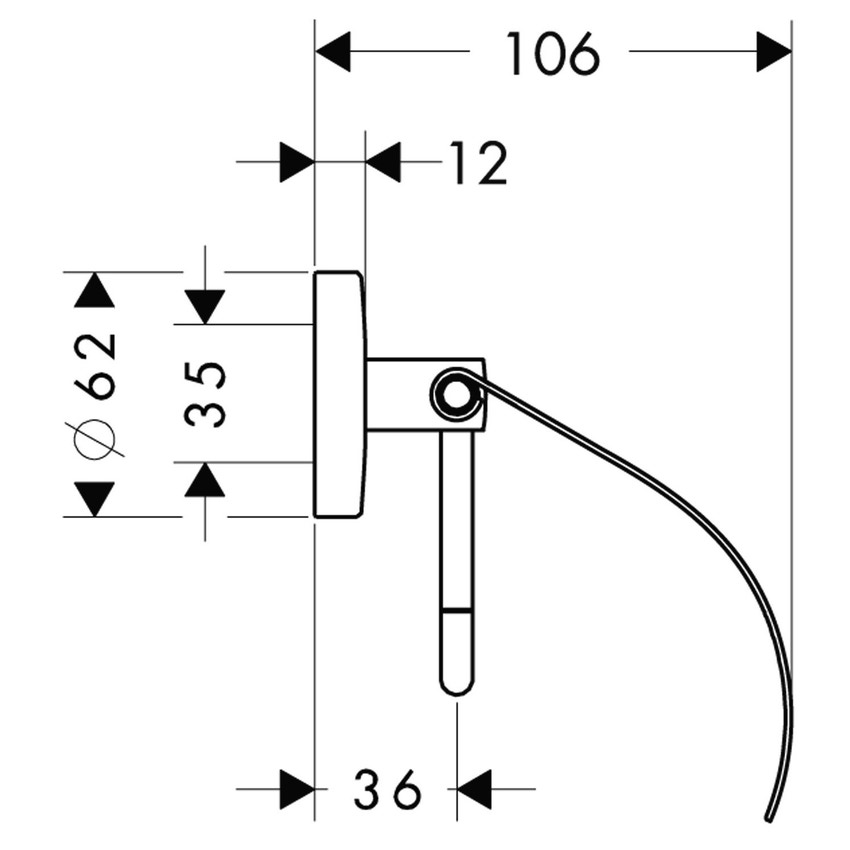 Immagine di Hansgrohe LOGIS porta rotolo con copertura, finitura cromo 40523000