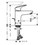 Immagine di Hansgrohe LOGIS miscelatore monocomando lavabo H.16 cm 100, con saltarello e scarico, finitura cromo 71100000