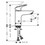 Immagine di Hansgrohe LOGIS miscelatore monocomando lavabo H.16 cm 100, con piletta push-open, finitura cromo 71107000