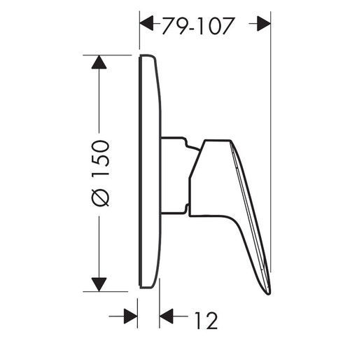 Immagine di Hansgrohe LOGIS miscelatore monocomando doccia ad incasso, finitura cromo 71606000