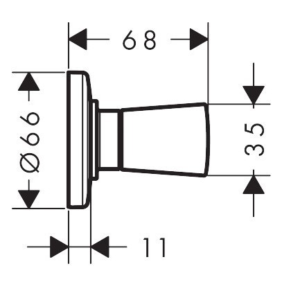 Immagine di Hansgrohe LOGIS valvola d'arresto ad incasso, finitura cromo 71970000