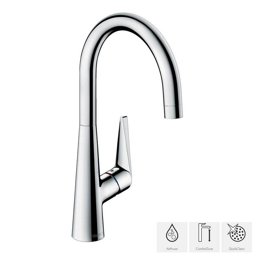 Immagine di Hansgrohe M51 miscelatore cucina monocomando alto finitura cromo 73855000