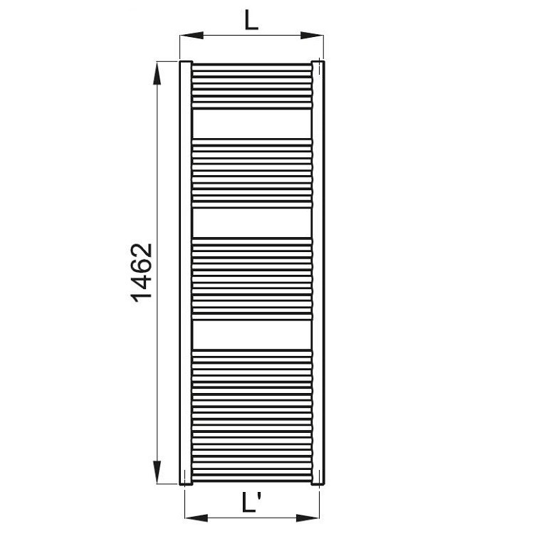 Immagine di Irsap VENUS scaldasalviette, 28 tubi, 3 intervalli, H.146,2 L.49,7 P.4,8 cm, colore bianco MIL050B01IR01NNN02
