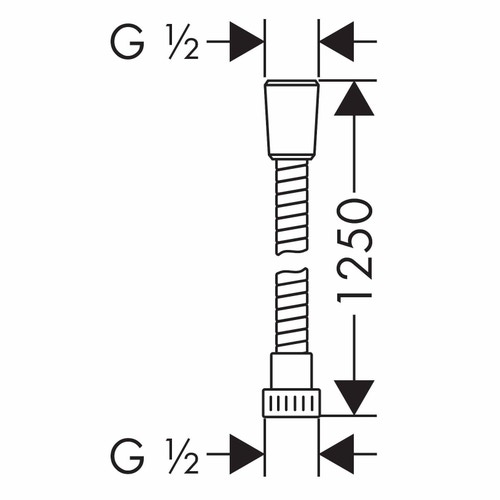 Immagine di Hansgrohe METAFLEX flessibile doccia 125 cm, finitura cromo 28262000