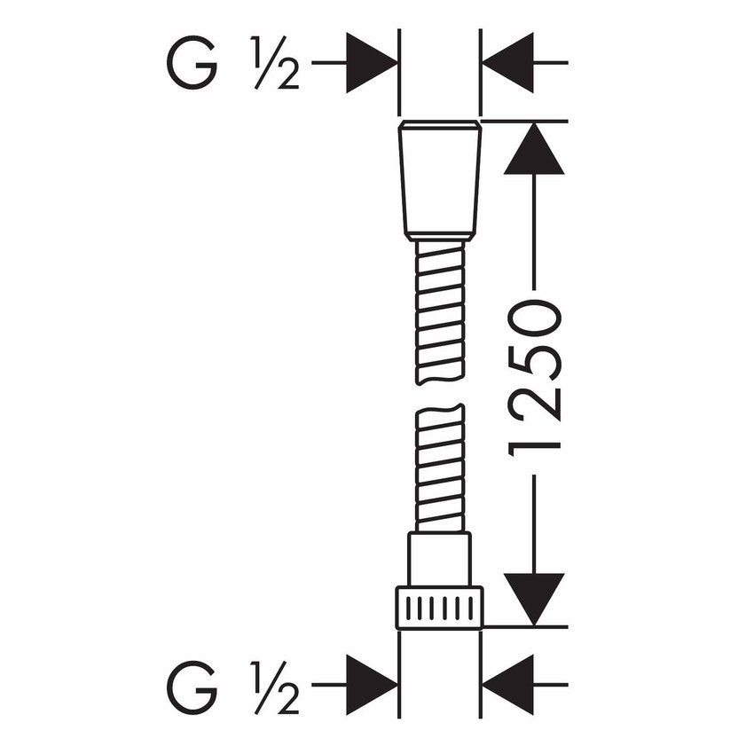 Immagine di Hansgrohe METAFLEX flessibile doccia 125 cm, finitura cromo 28262000