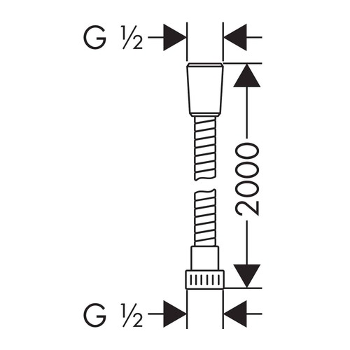 Immagine di Hansgrohe METAFLEX flessibile doccia 200 cm, finitura cromo 28264000
