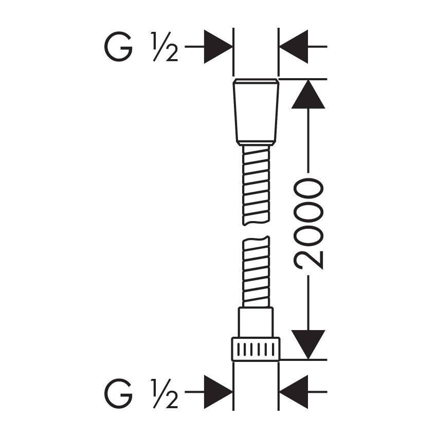 Immagine di Hansgrohe METAFLEX flessibile doccia 200 cm, finitura cromo 28264000