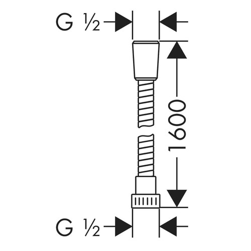 Immagine di Hansgrohe METAFLEX flessibile doccia 160 cm, finitura cromo 28266000