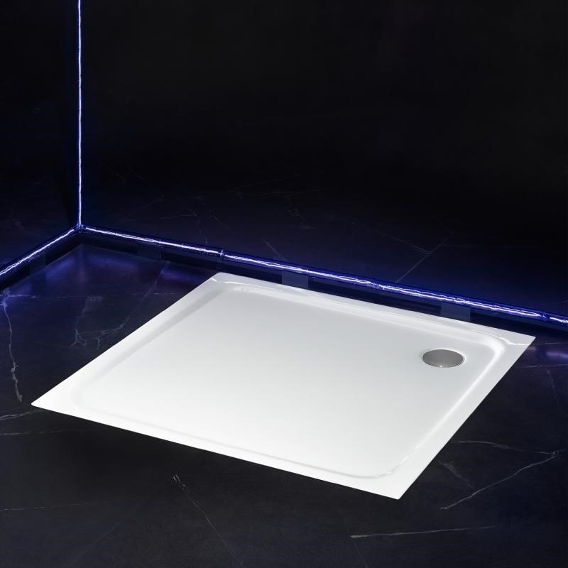 Immagine di Kaldewei SUPERPLAN piatto doccia 80 x 120 x 2.5 cm, con supporto ribassato il polistirolo, bianco alpino 447347980001