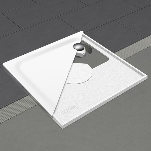 Immagine di Kaldewei SUPERPLAN piatto doccia 80 x 120 x 2.5 cm, con supporto ribassato il polistirolo, bianco alpino 447347980001