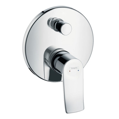 Immagine di Hansgrohe METRIS miscelatore monocomando vasca, ad incasso, con valvola antiriflusso, finitura cromo 31487000