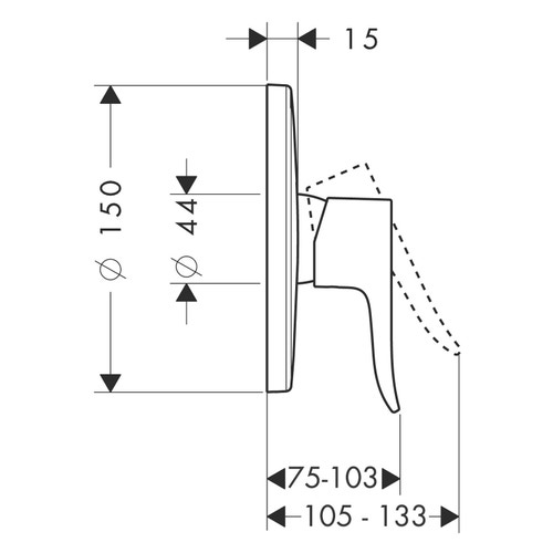 Immagine di Hansgrohe METRIS set rubinetteria con miscelatore lavabo con scarico, miscelatore bidet con scarico, miscelatore monocomando doccia ad incasso e corpo incasso, finitura cromo SETME004