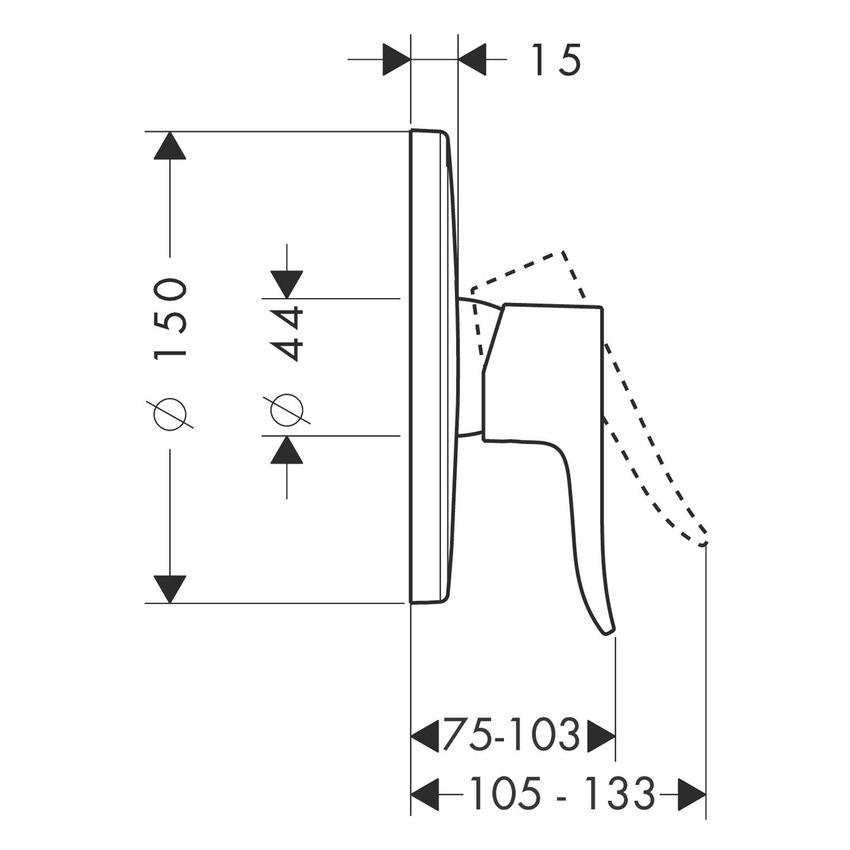 Immagine di Hansgrohe METRIS set rubinetteria con miscelatore lavabo con scarico, miscelatore bidet con scarico, miscelatore monocomando doccia ad incasso e corpo incasso, finitura cromo SETME004