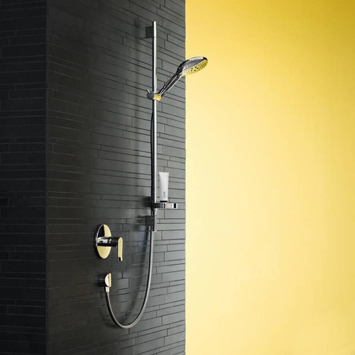 Immagine di Hansgrohe METRIS set rubinetteria con miscelatore lavabo con scarico, miscelatore bidet con scarico, miscelatore monocomando doccia ad incasso e corpo incasso, finitura cromo SETME004