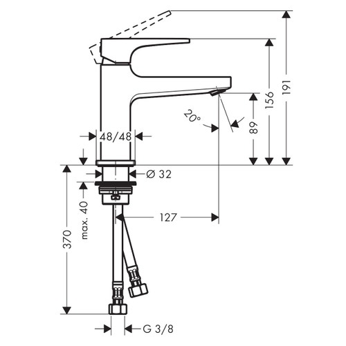 Immagine di Hansgrohe METROPOL set rubinetteria con miscelatore lavabo senza scarico e miscelatore bidet senza scarico, con push-open, finitura cromo SETMETR001