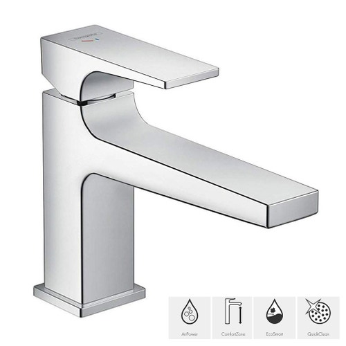 Immagine di Hansgrohe METROPOL miscelatore monocomando lavabo 100 medio coolstart con push-open finitura cromo 32503000