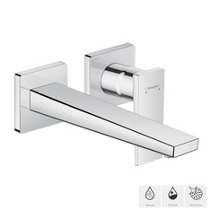 Immagine di Hansgrohe METROPOL miscelatore monocomando lavabo ad incasso a parete con maniglia a leva e bocca erogazione 22.5 cm finitura cromo 32526000