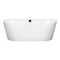 MEISTERSTÜCK CLASSIC DUO OVAL vasca da bagno 170x75 cm in acciaio smaltato con colonna di scarico e troppopieno KA 4012 con erogazione integrata, colore bianco alpino
