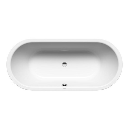 Immagine di Kaldewei MEISTERSTÜCK CLASSIC DUO OVAL vasca L.170 P.75 cm, in acciaio smaltato, con antiscivolo parziale, colore bianco alpino 202642680001-ANTIPAR