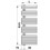Immagine di Irsap SOUL scaldasalviette, 19 tubi, 4 intervalli, H.141,8 L.55 P.5 cm, attacco sinistro, colore bianco SNL055B01IR01NNN03
