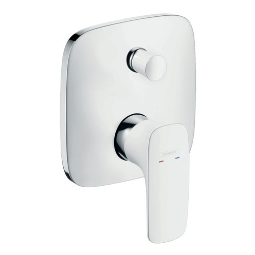 Immagine di Hansgrohe PURAVIDA miscelatore monocomando vasca, ad incasso, finitura cromo e bianco 15445400