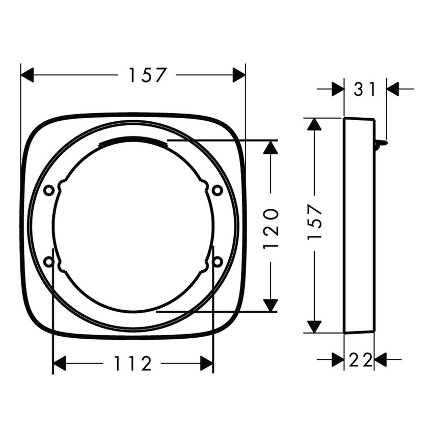 Immagine di Hansgrohe PURAVIDA distanziale, finitura cromo 15597000