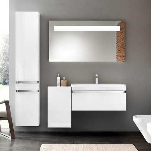 Immagine di Ideal Standard TONIC II mobile sottolavabo 80 x 44 x 35 cm con un cassetto a chiusura rallentata, finitura bianco laccato lucido R4303WG