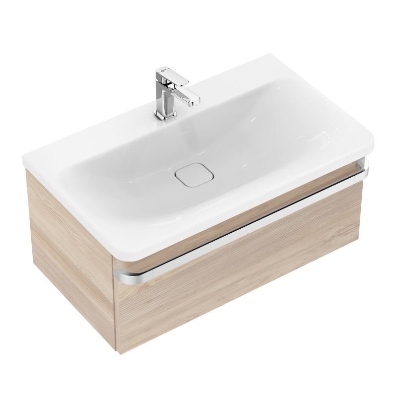 Immagine di Ideal Standard TONIC II mobile sottolavabo 80 x 44 x 35 cm con un cassetto a chiusura rallentata, finitura legno miele R4303FF