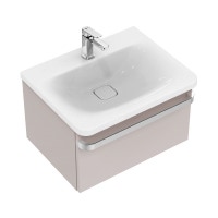 Immagine di Ideal Standard TONIC II mobile sottolavabo 60 x 44 x 35 cm con un cassetto a chiusura rallentata, finitura cipria laccato lucido R4302FC