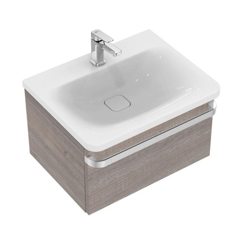 Immagine di Ideal Standard TONIC II mobile sottolavabo 60 x 44 x 35 cm con un cassetto a chiusura rallentata, finitura legno grigio R4302FE