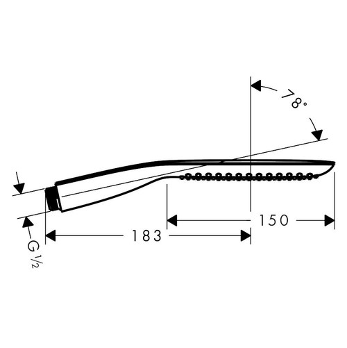 Immagine di Hansgrohe PURAVIDA doccetta slim 120, 1 jet, finitura cromo 28558000