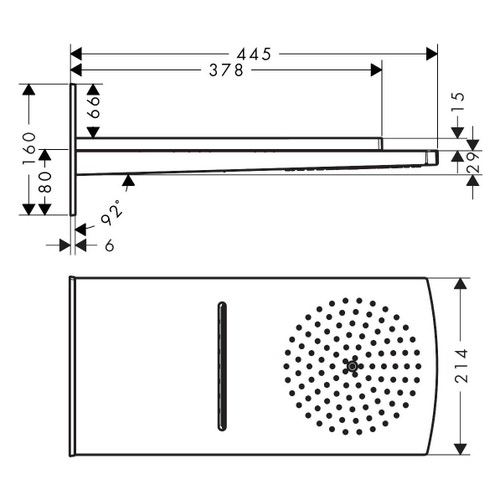 Immagine di Hansgrohe RAINDANCE RAINFALL soffione doccia 180, 2 jet, finitura cromo 28433000